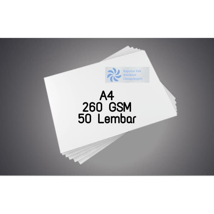 260 GSM Kertas Art Paper / Carton / Karton A4 Putih Glossy 260GSM