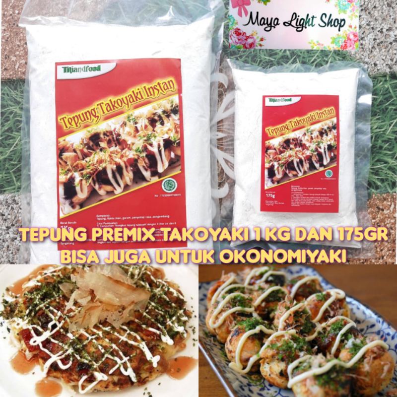 Tepung premix takoyaki okonomiyaki 175gr tepung murah halal tepung premix tako ball katsuobushi tepung serbaguna