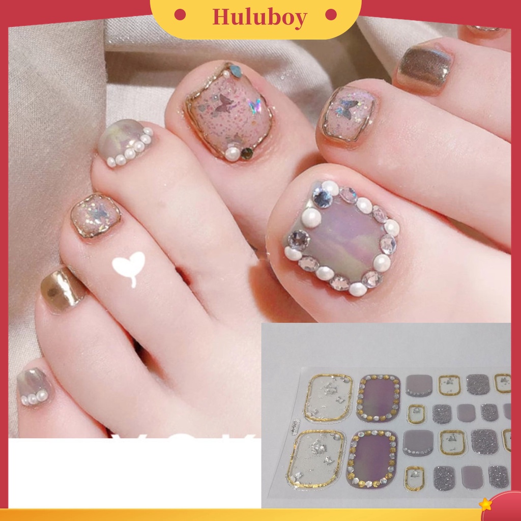 Huluboy Huluboy♡ Stiker Kuku Dengan Perekat Untuk Dekorasi Nail Art Wanita