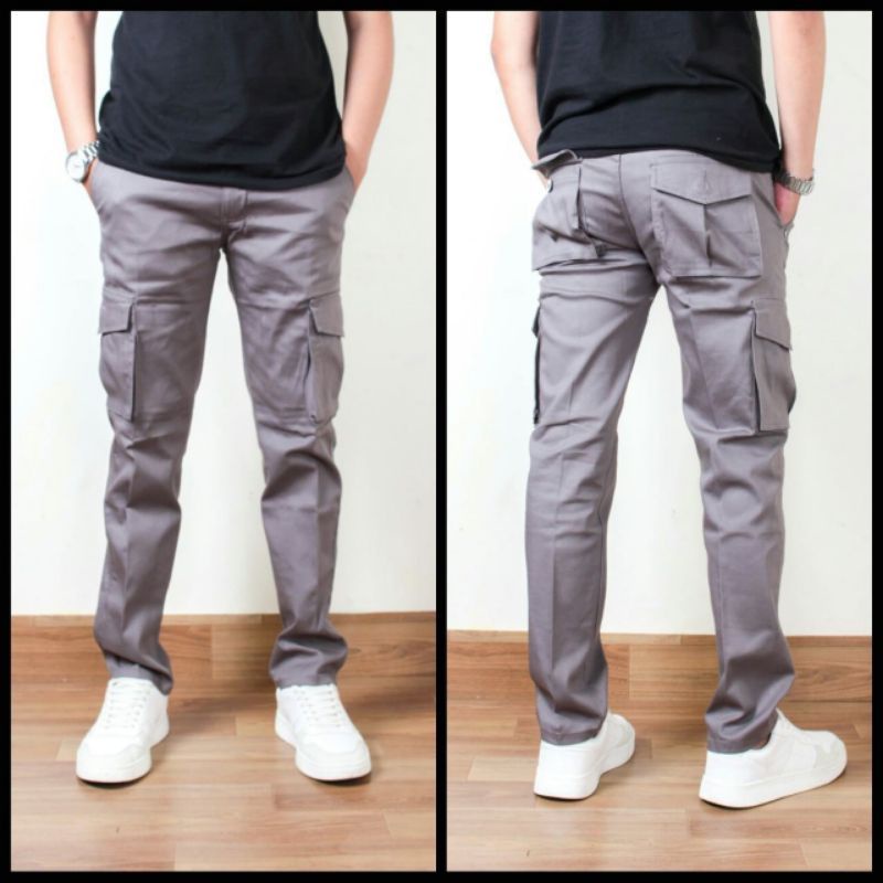 Celana Cargo Panjang Pria Slimfit Original Jumbo 27-38 Terbaru Loreng Army Ufc Terlaris Clana Cowok Kargo Kimpol Termurah Terhits