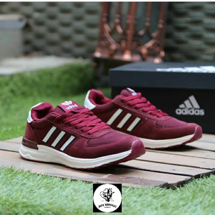 SEPATU SNEAKERS ADIDAS TORSION MAROON WHITE GRADE ORI VIETNAM