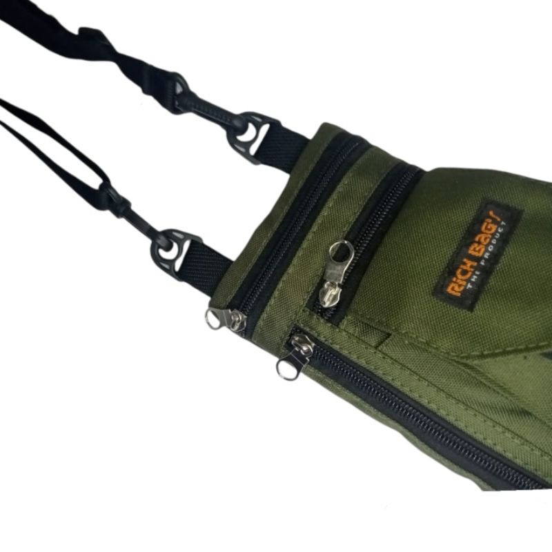 TAS SELEMPANG  PRIA HP TACTICAL 5-6 INCHI TAS SELEMPANG KECIL SLING BAG TAS MINI TAS HP PINGGANG TAS PRIA SARUNG RICH
