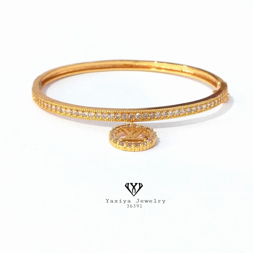 

Gelang Tangan permata Perhiasan Imitasi lapis emas 18K Yaxiya 704