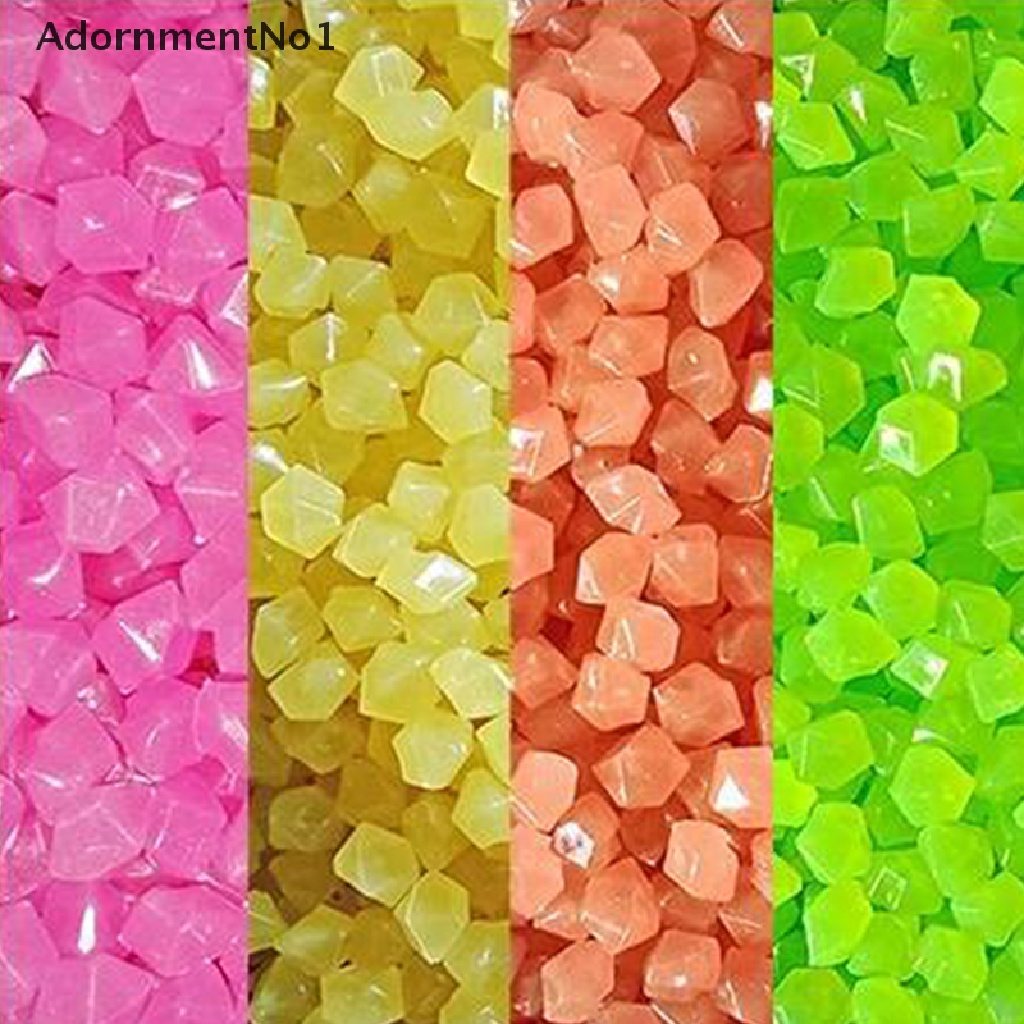 (AdornmentNo1) 50pcs Batu Kerikil Luminous Glow In The Dark Untuk Dekorasi Akuarium Ikan