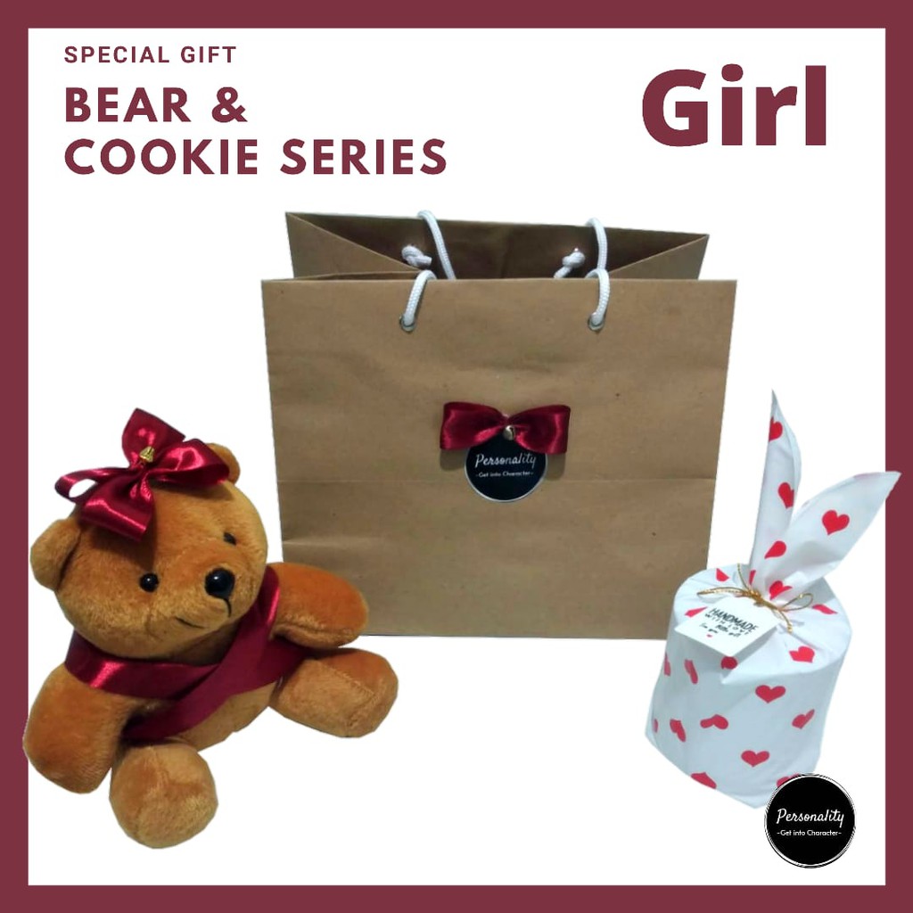 

Hampers Hadiah Ulang Tahun Sidang Wisuda Anniversary Bear and Cookies Series
