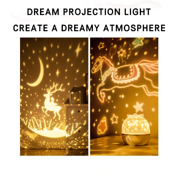 Lampu Tidur Proyektor Hias Plafon Bulan Bintang Dekorasi Kamar Tidur