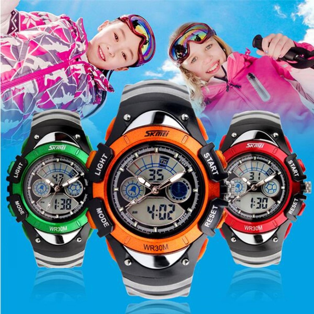 SKMEI Jam Tangan Anak JT 03 Interface Waktu Digital Analog Plus LED Stylish Anak Cowok Waterproof