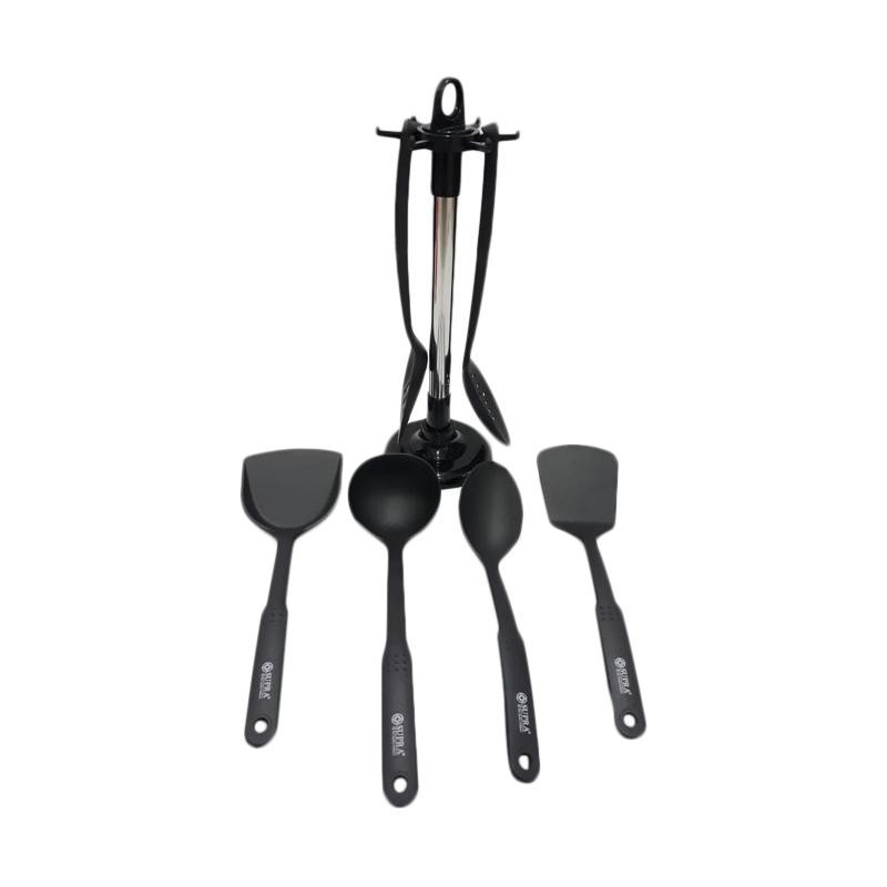 Supra Nylon Utensil Kitchen Tools Set Spatula Black