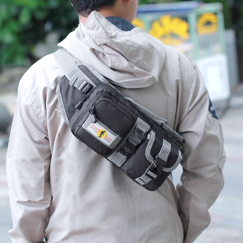 AUTHENTIC Tas Selempang Pria Waist Bag Tactical Sling Bag Distro Murah Keren