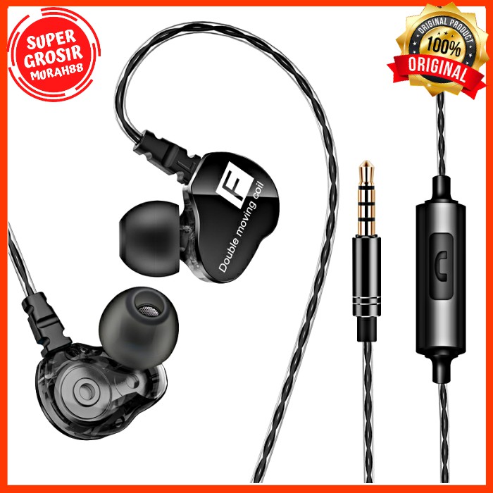 Earphone QKZ Dual Driver HiFi Dengan Mic QKZ-CK9 GARANSI