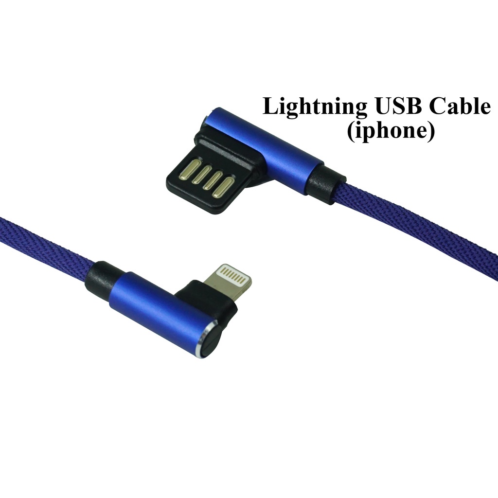 Kabel Data Charger Cable QC Gaming L 1 Meter Gaming Micro USB Lighting Type C Micro USB Charger