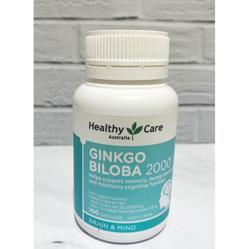 Heathy Care Ginkgo Biloba 100 capsule Australia