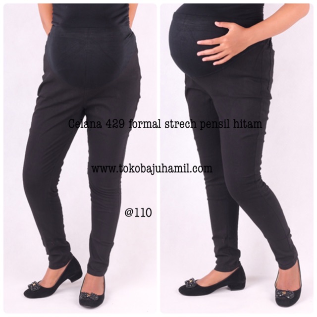 Celana hamil kaki pencil 429 hitam