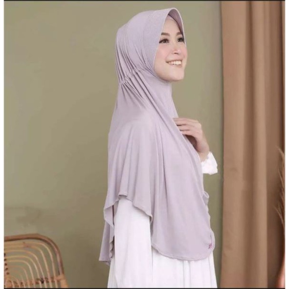 Bergo Serut Hamidah Jumbo XL / Kerudung Hijab Serut Jumbo Instant XL Jilbab Serut Jumbo XL (FREE POUCH)