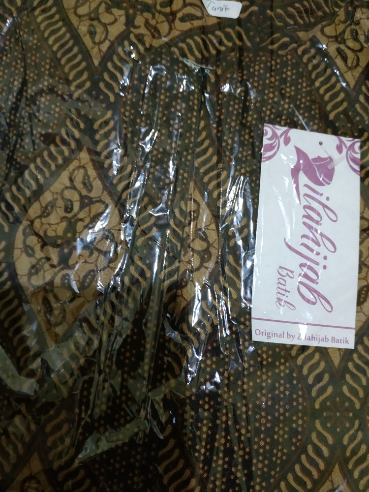 [terlaris] Tunik Batik Tunic Marshanda Genes Sogan Lawasan Lengan Kerut