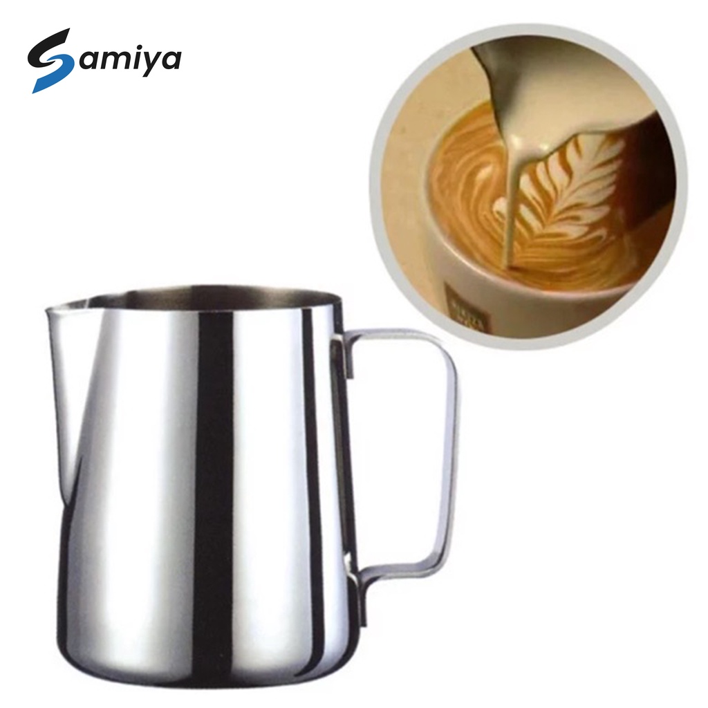 milk jug stainless 350ml / latte art / milk frother / pitcher susu / tempat susu / gelas susu