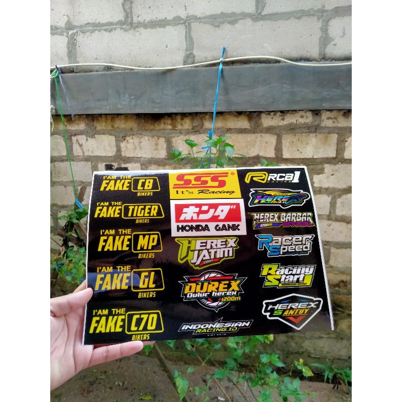 Sticker pack herex racing fake cb fake gl fake tiger fake mp stiker