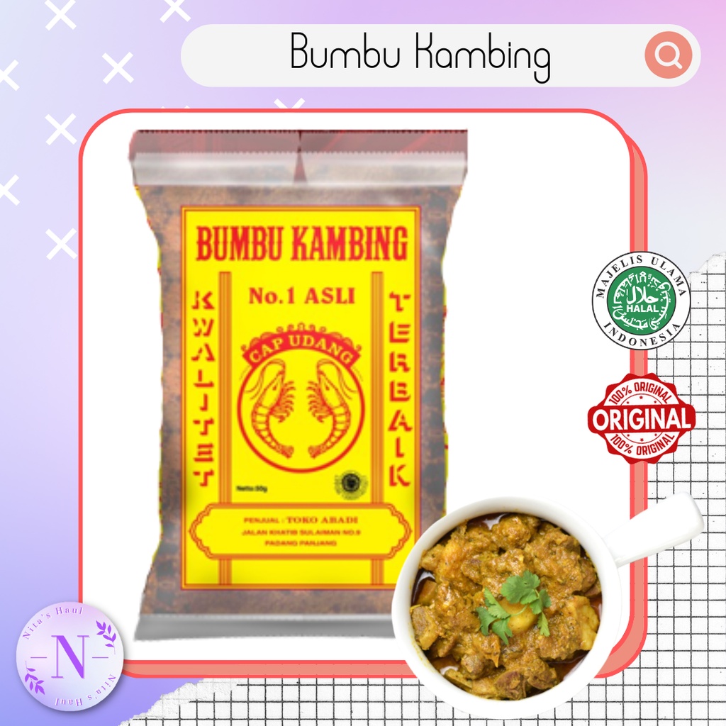 

Bumbu Kambing Asli Padang Cap Udang Abrofood
