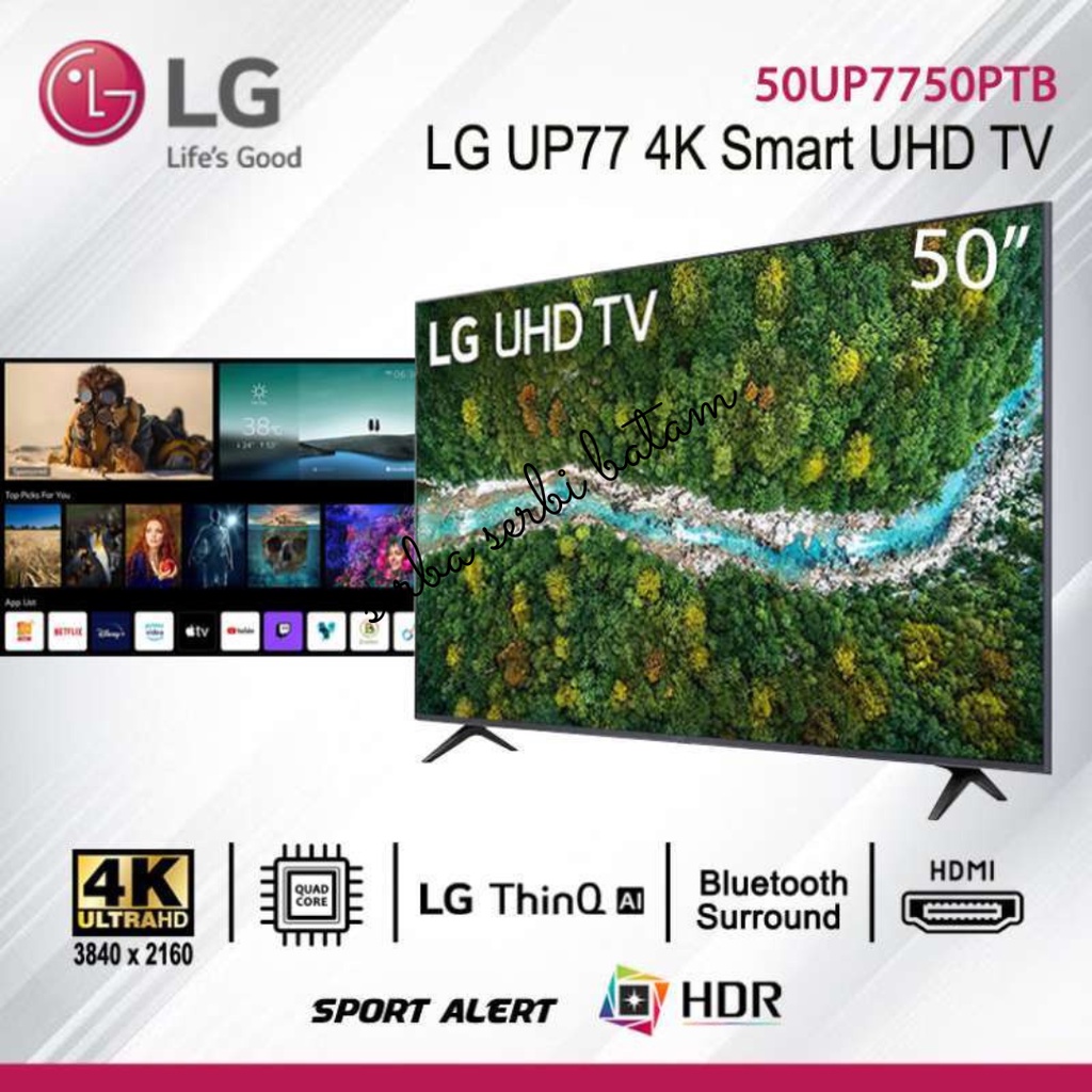 LG TV 50UP7750PTB 50 INCH SMART TV 4K UHD 50UP7750 50UP775 50UP77 NEW BATAM