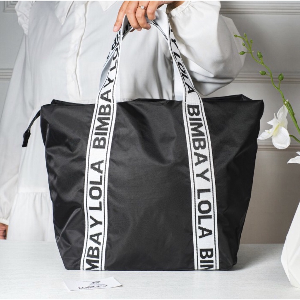 Bimba Y Lola Nylon Tote In Black - ORIGINAL 100%