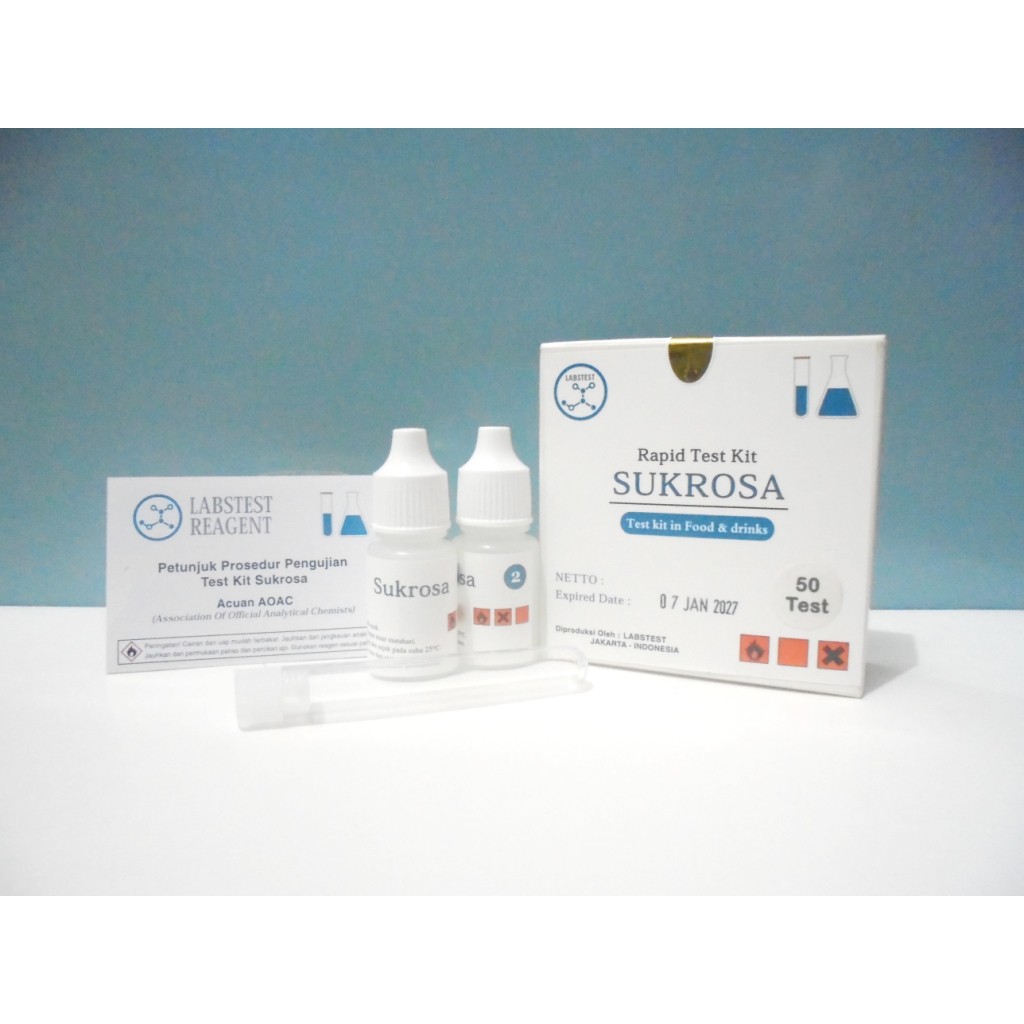 Test Kit Sukrosa - Rapid Test Sucrose - Reagen Uji Cepat Sukrosa