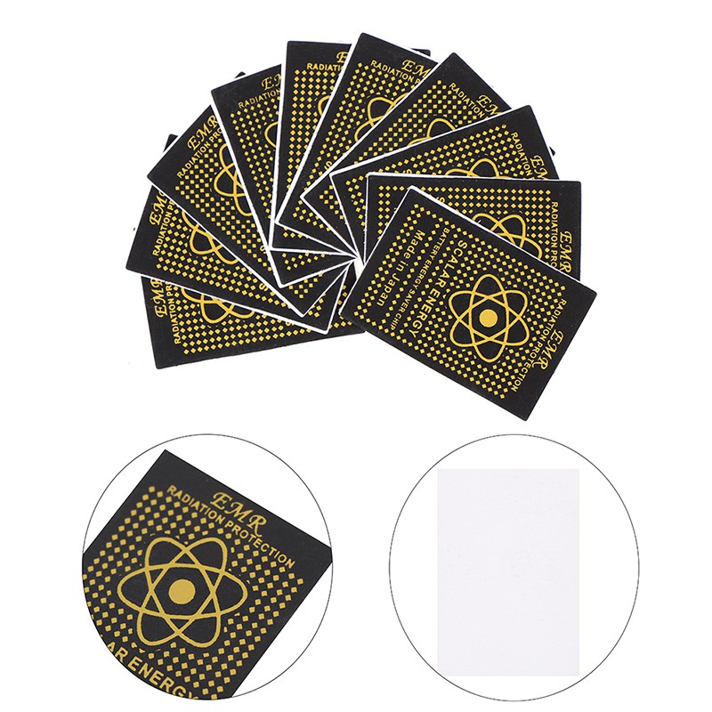 (Ele White) 10pcs Stiker Emr Scalar Energi Anti Radiasi Untuk Hp