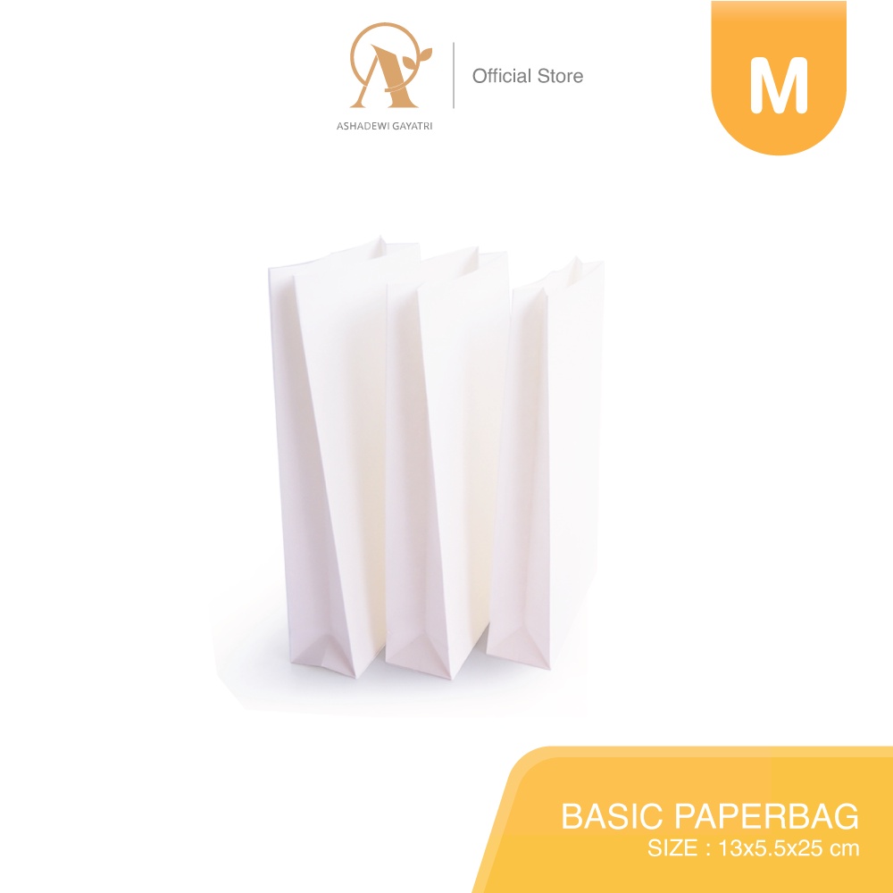 

Ashadewi Gayatri - Basic Paperbag (Medium:13x5.5x25 cm) Samson White 120gr