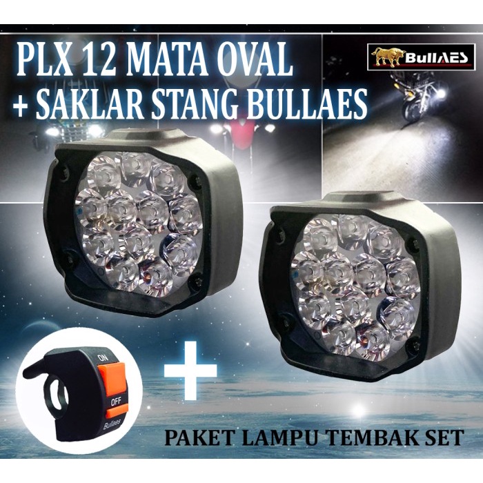 Lampu Tembak Sorot Plx Paketan Saklar Stang Bullaes