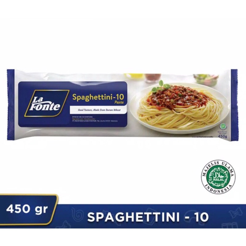 La Fonte Mie Spaghettini 450gr Pasta Spageti Spaghetti Lafonte