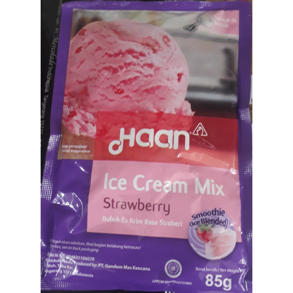 

HAAN Ice Cream Mix rasa stroberi,vanila,coklat,cappuccino 90g