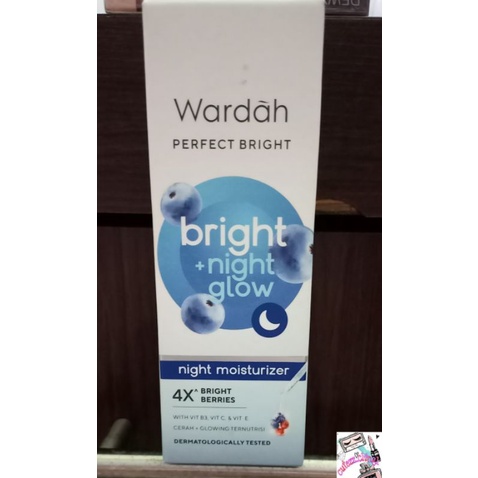 ☃Cutezz_Ching1☃Wardah Perfect Bright Bright+Night Glow Night Moisturizer 20ml