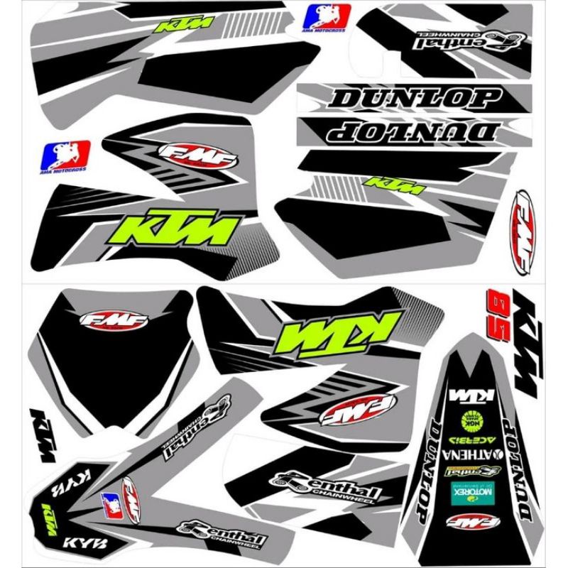 Motocross Decal ktm 85 old striping sticker ktm 85