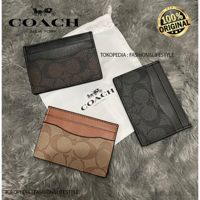 Coach Card Holder InSignature Canvas Original Coach Card Case
