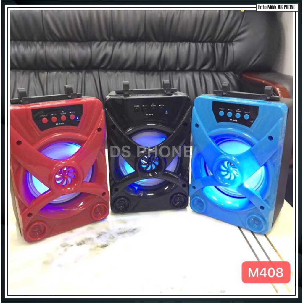 [MURAH LEBAY] Speaker Spiker Blutut Bluetooth M408 LED Disco + Standing Good best quality bass