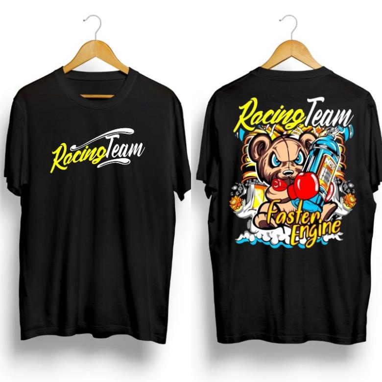 Kaos Pria/Racing Team/Kaos Hitam