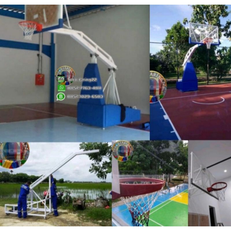 Tiang basket portabel standar NBA