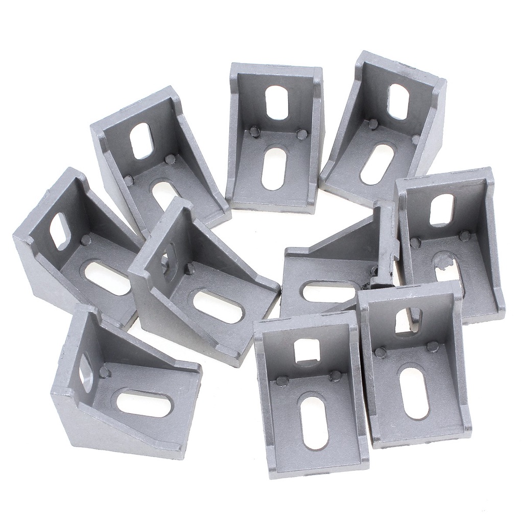 10pcs 4040 Aluminum Angle Code Nut Hole Connector Support T-slot Profile Frame Extrusion Bracket for The Flow Profile