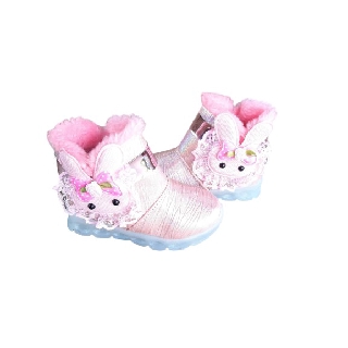 Sepatu anak Boot Bulu Pink Sepatu Sneakers Anak perempuan