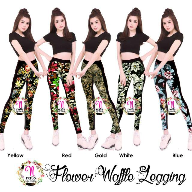 Flower Legging yoga Legging zumba Celana senam Celana 