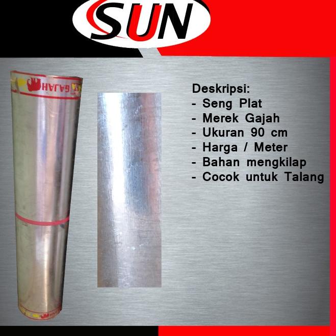 Garansi Resmi Seng Plat 90 Cm Talang Atap Gerobak Warung