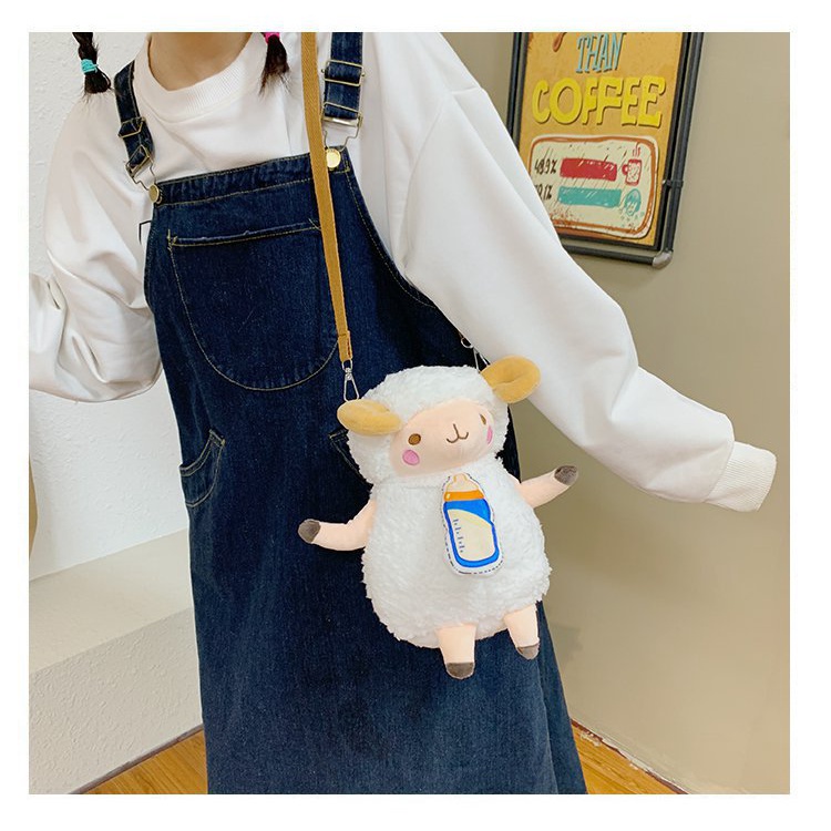 PLUSH DOLL GOAT SLING BAG LUCU GEMES