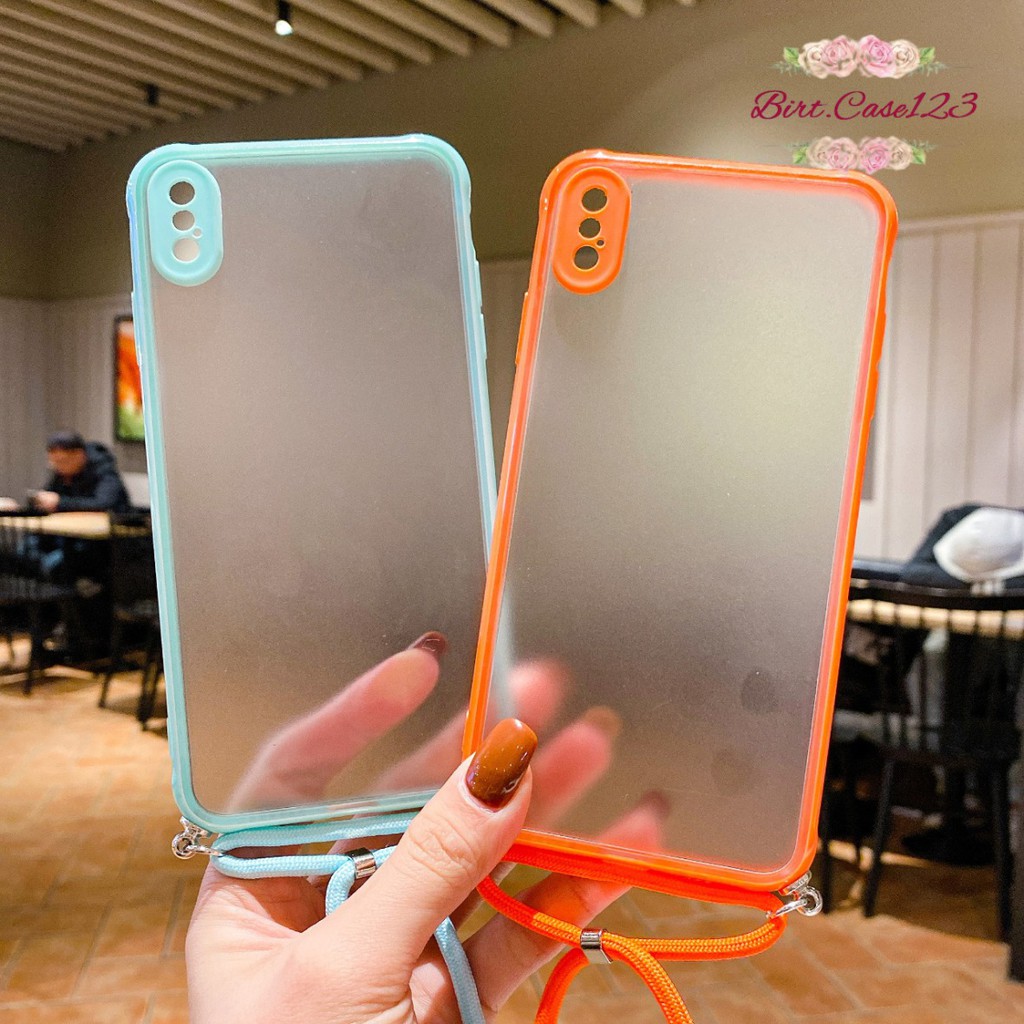 Softcase slingcase lanyard choice oppo a3s a1k a7 a5s a12 a11k f9 a15 a31 a8 a37 a39 a57 A74 BC2381