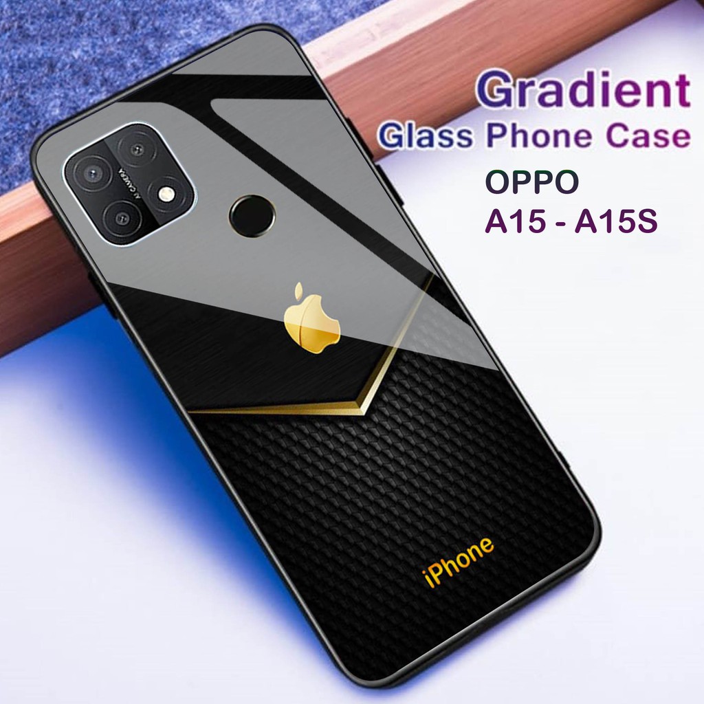 [H02] Case Kaca Oppo A15 A15S ,SOTFCASE GLASS OPPO A15 A15S, CASE HP OPPO A15 A15S , CASE KEREN OPPO