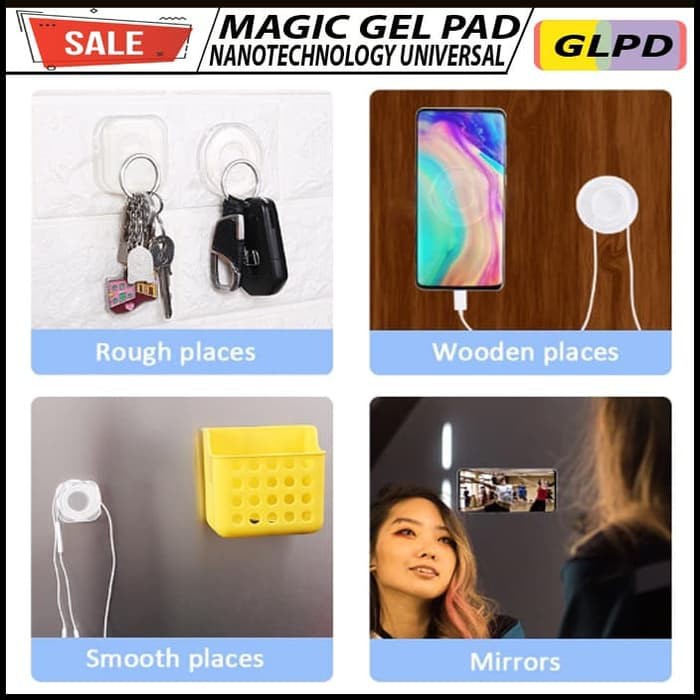 

Nano Gel Pad Silicone Perekat Holder HP Gel Pad Perekat Multifungsi Holder Murah Perekat Lem Kuat