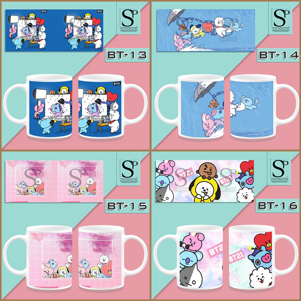 Gelas BT21 Mug BTS Karakter BT21