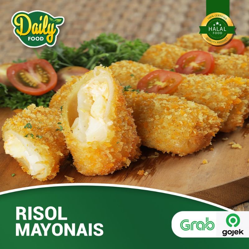 

RISOL MAYONAISE FROZEN DAILY FOOD - MAKANAN BEKU TANPA PENGAWET DAN MSG TEPUNG PILIHAN FRES DAGING AYAM BEEF FRENCH FRIES ENAK