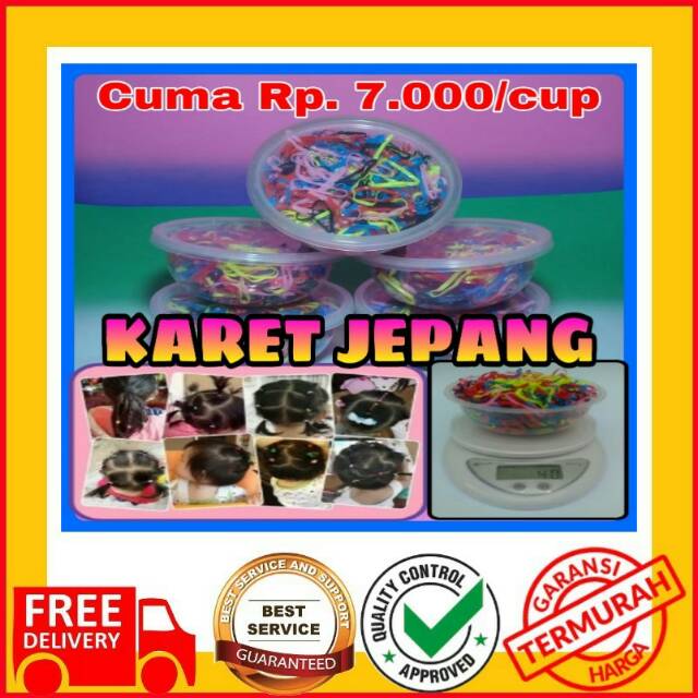 

❤ MAP ❤ KARET JEPANG KEMASAN TOPLES ISI 600PCS/ KARET RAMBUT/ KARET WARNA-WARNI