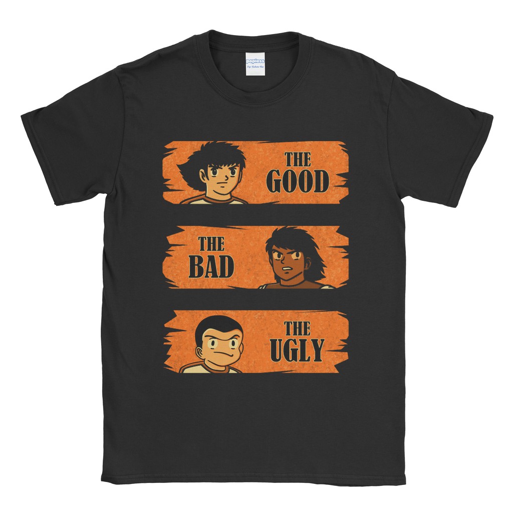 Baju Kaos Tshirt Captain Tsubasa Good Bad Ugly