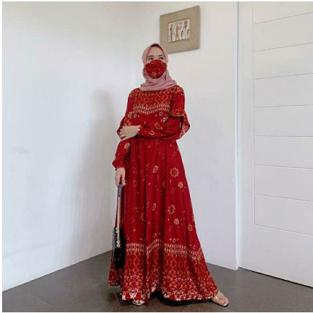 Viula dress printing by Dewihijab Apparel | SIZE XS S M L XL XXL XXXL