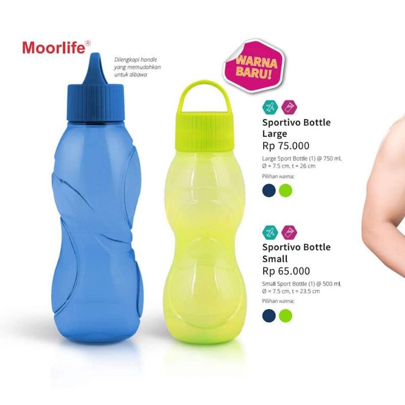Moorlife Sportivo 750 ml/ Botol Minum Bergaransi/Botol Minum Bpa free